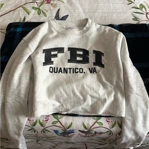Vintage Cropped FBI Sweater